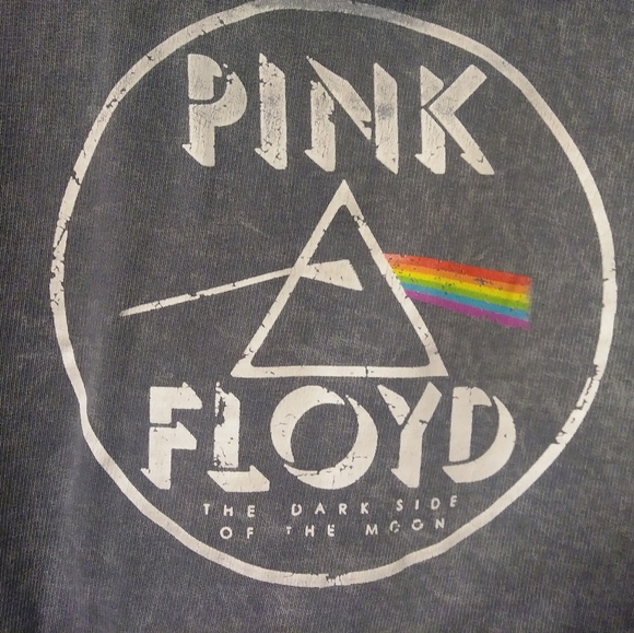 Pink Floyd Tops - PINK FLOYD Distressed crop pullover sz M